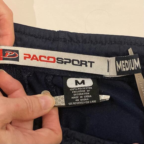 Vintage PACO SPORT Sweat Track Pants Men M Logo-Embroidery Zip-Side Zip-Pocket - Picture 9 of 16